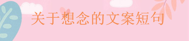 關(guān)于想念的文案短句精選,表達(dá)思念的撩人句子